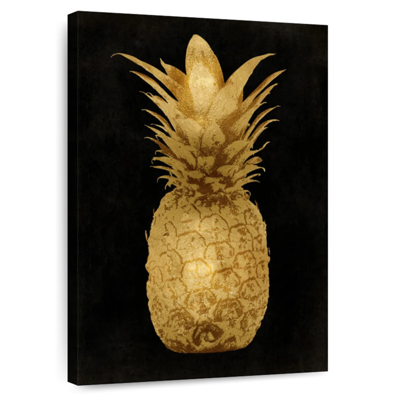 Ananas sur fond noir I, H 24 po x l 16 po