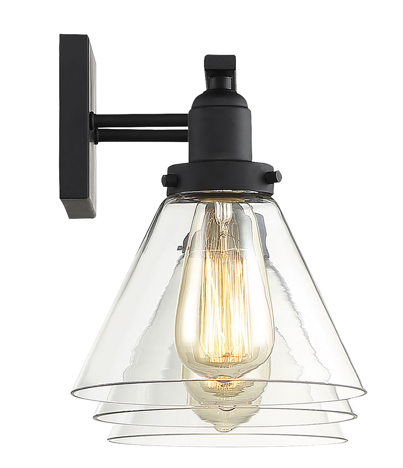 Catalina 3-Light Dimmable Bath Sconce, Black
