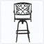 Tabouret de bar, utilisation à l'extérieur (convient au patio / coin salon), dossier haut, avec accoudoirs, fonction pivotante