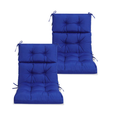 2-Pcs Tufted Chair Cushions - High Back For Patio, Garden & Office Chairs