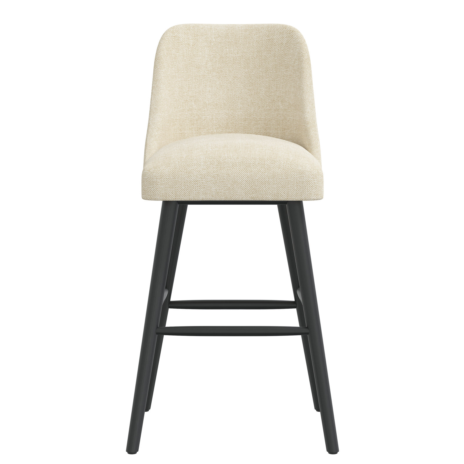 Gallie Counter & Bar Stool, Bar Stool (31” Seat Height), Natural, Black Wood