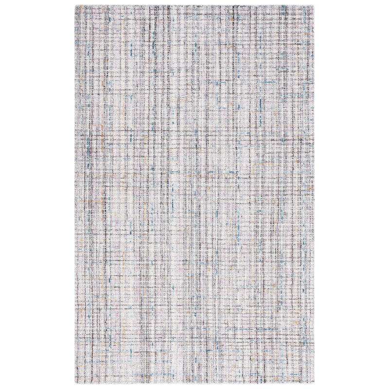 Broseley Hand Tufted Wool/Cotton Area Rug in Pink/Brown, Rectangle 6' x 9'