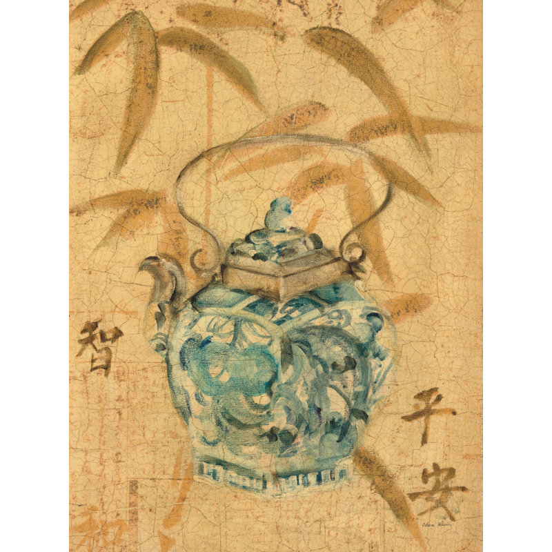 «Asian Teapot II» sur toile par Cheri Blum, H 24 po x l 18 po