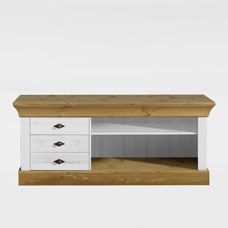 Hojanovice TV Stand for TVs up to 60", White/Leach-coloured