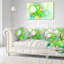 Green Fractal Angel Wings - Coussin imprimé abstrait-30734834