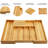 Bamboo Silverware Drawer Organizer Kitchen,Natural,7 Slot