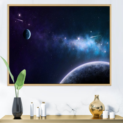 Blue And Purple Nebula II - Modern Canvas Wall Art -  Trinx, 248DE0DD122F4A49B44BFCEBD6AA0250