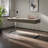 62.99" Rectangular Sintered Stone Writing Desk,2-drawer