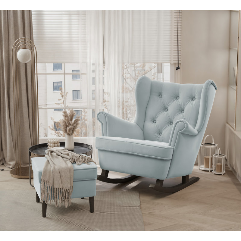 Rocking Chair, Sonoma Oak, Blue