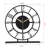 Becknell Elegant Black Decorative Clock, 9.8 inches Diameter | 100% Metal Construction, Thickness: 0.06 inches | Silent Mechanism, Operates on 1 AA Battery (Not Included) | Perfect for Home or Office Décor, Timeless Design-114281896