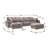 U-Shape Sectional Sofa  With Ottoman-910389071