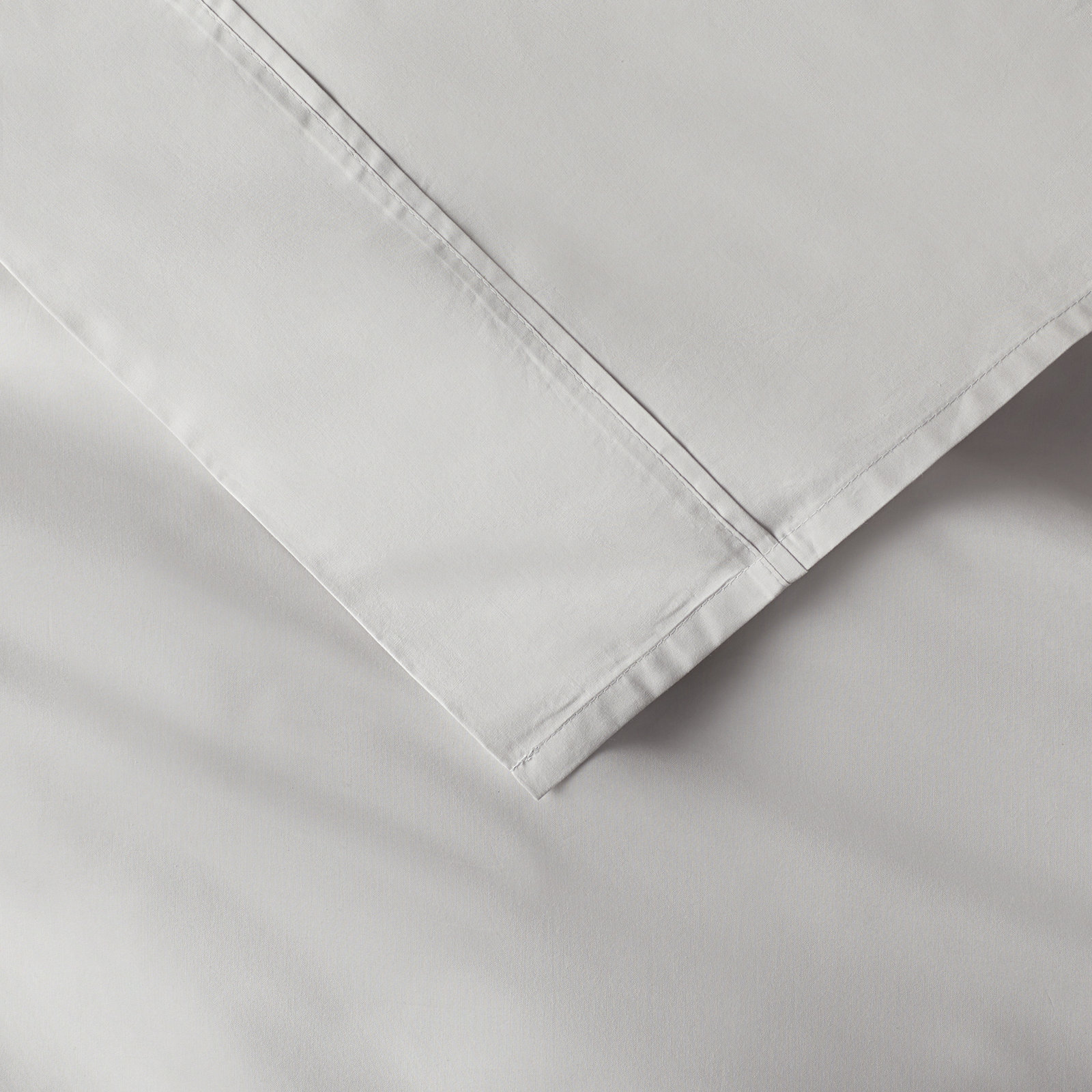 Coyer Cotton Sheet Set, Soft Gray, King Sheet Set + 1 Fitted Sheet + 2 Pillowcases