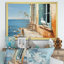 «Seagulls Perch Horizon III - Coastal Windows», art mural