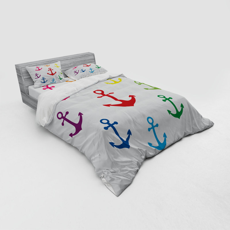 Coastal Polyester Duvet Cover, Queen Duvet Cover + 3 Additional Pieces
