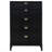 Black 5-Drawer Chest