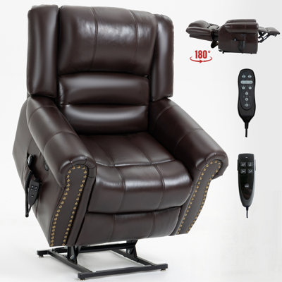 Power Lift Recliner Chair with Heat, Massage, Dual Motor, Infinite Positions, USB Ports, and Heavy-Duty Mechanism