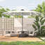 Grand parasol double 15 pi avec lumières solaires-1080530891