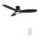Smart Flush Mount Ceiling Fan with Light, Remote Control, DC Motor
