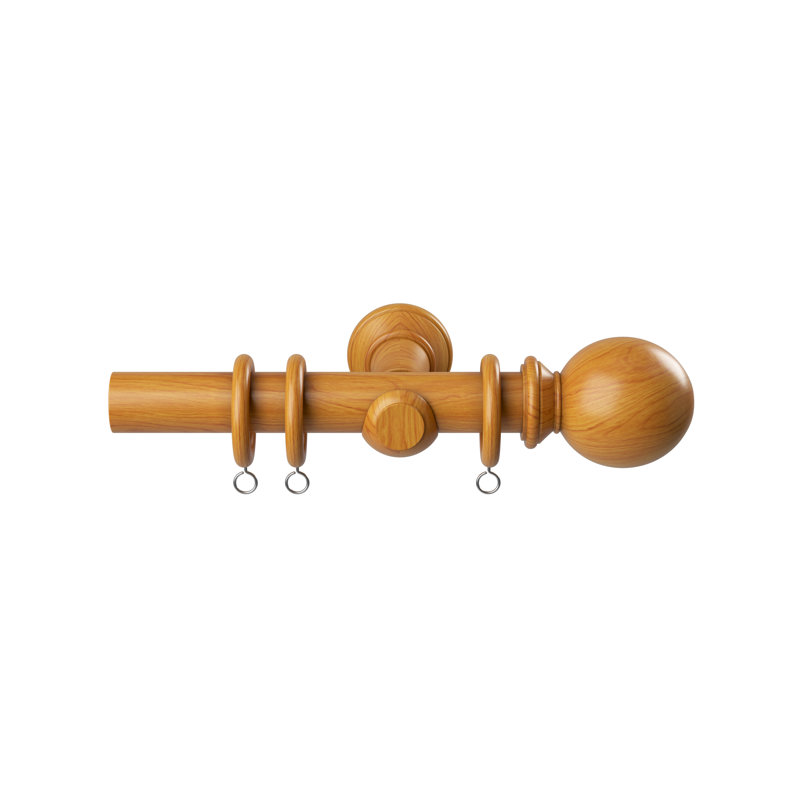Phyllis 28mm Woodland Curtain Pole, Cream, 6.7cm H x 300cm W x 12.5cm D
