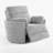 Oversized 54" Faux Fur Power Recliner Chair with Adjustable Lumbar Support & USB Charging Port-1285595409