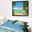 "palmiers à caraïbes beach" , reproduction de photo encadrée sur toile tendue mer-26670486