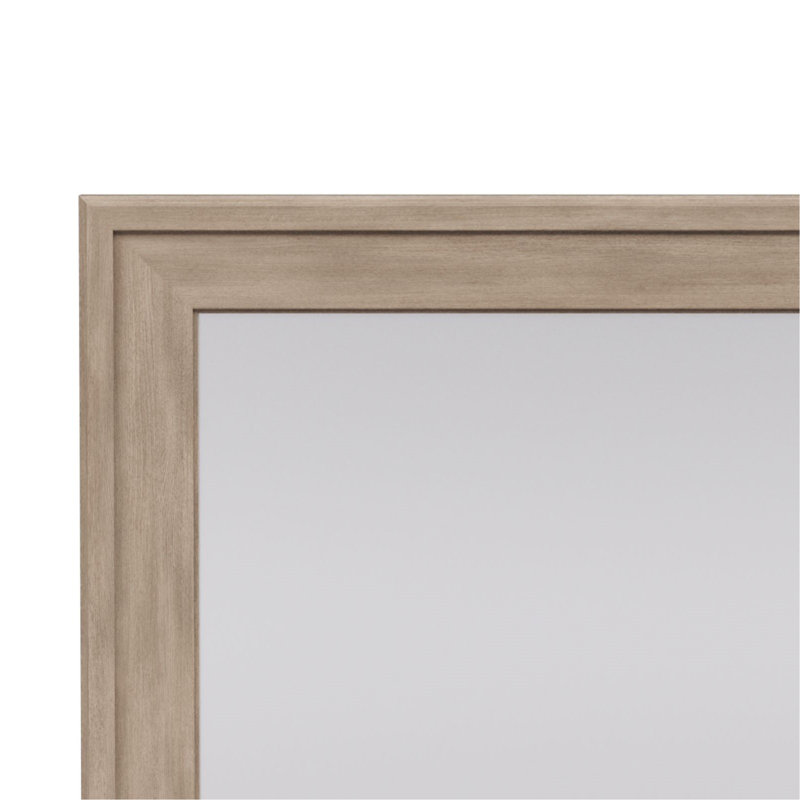 Sand Colored Rectangle Wood Mirror (INCLUDES MIRROR ONLY)
