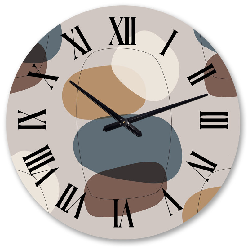 Horloge murale Organic Trendy Retro Designs I, Grand