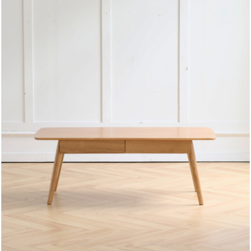 Kamrynn 100% Solid wood Top Plate Desk Coffee Table, 17.72" H x 39.37" L x 19.69" W
