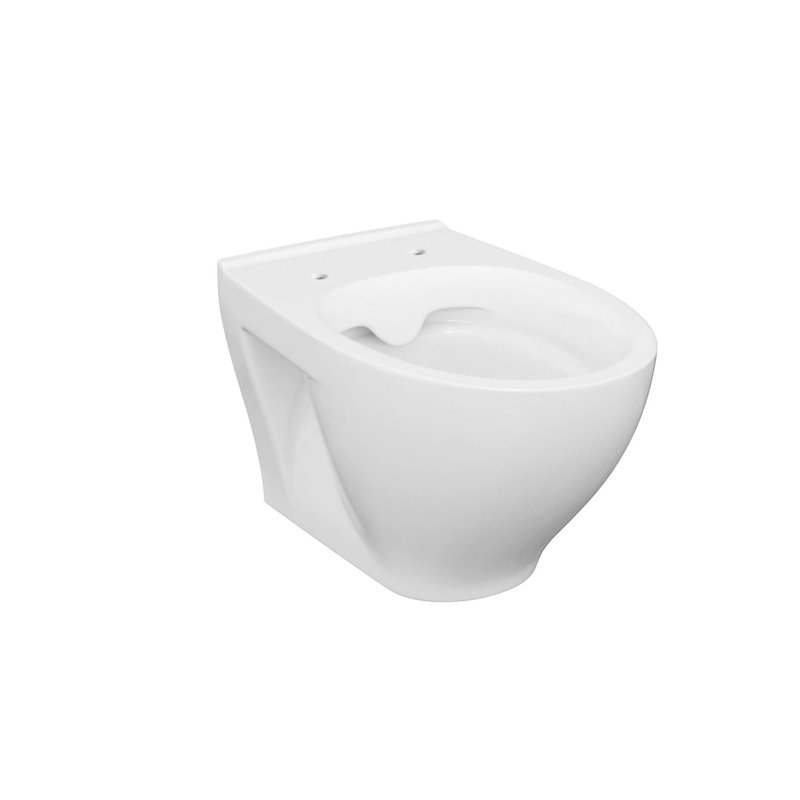 StormOn Dual-Flush Round Wall-Mount (Seat Included), 4", White