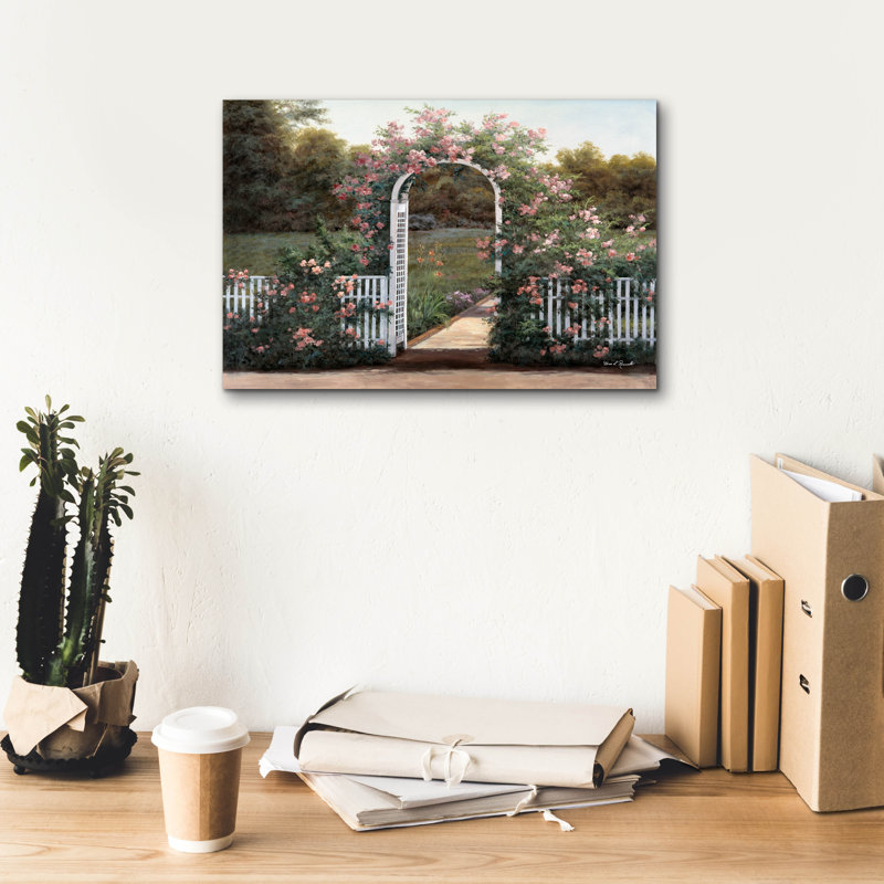 «Rose Trellis» par Diane Romanello, H 12 po x l 18 po x P 0,75 po