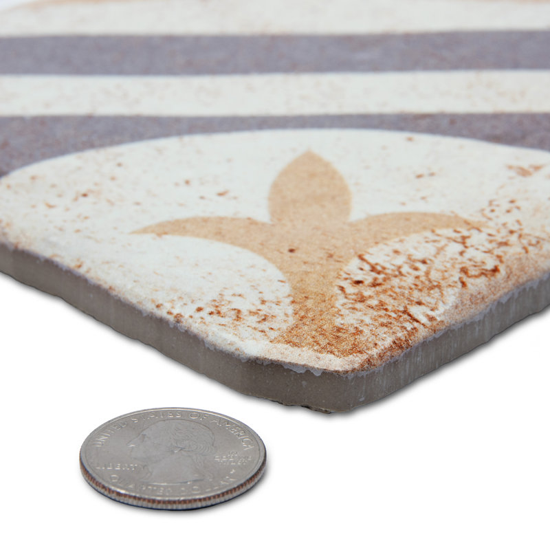 Benisa 5-7 / 8 po X 5-7 / 8 po Carreau de porcelaine pour plancher et mur