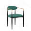 Ensemble de chaises rembourrées en tissu vert 2 pièces Modern Contemporary-2122535790
