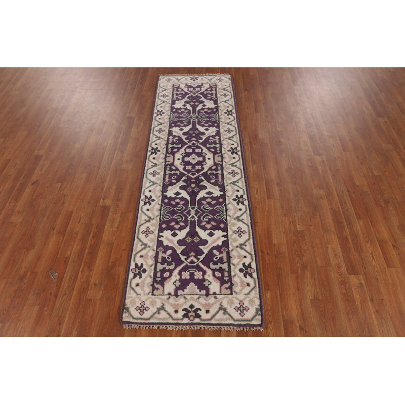 Tapis indien mauve Oushak 3 x 8