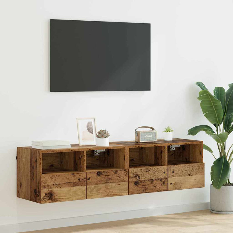 Unfinished TV Stand, Old Wood, 30cm H x 60cm L x 30cm W
