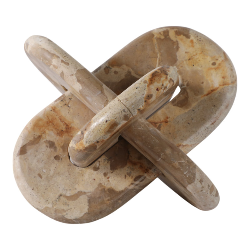 Sagebrook Home 9X9" Rounded Marble Knot, Ivory/Beige