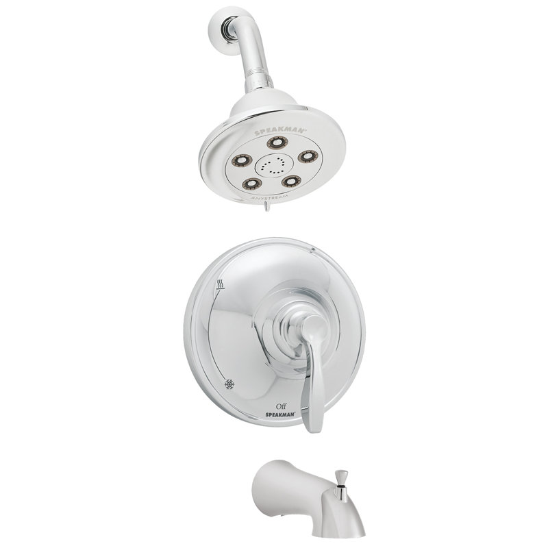 Robinet de douche et baignoire thermostatique et à pression équilibrée Chelsea, Chrome poli