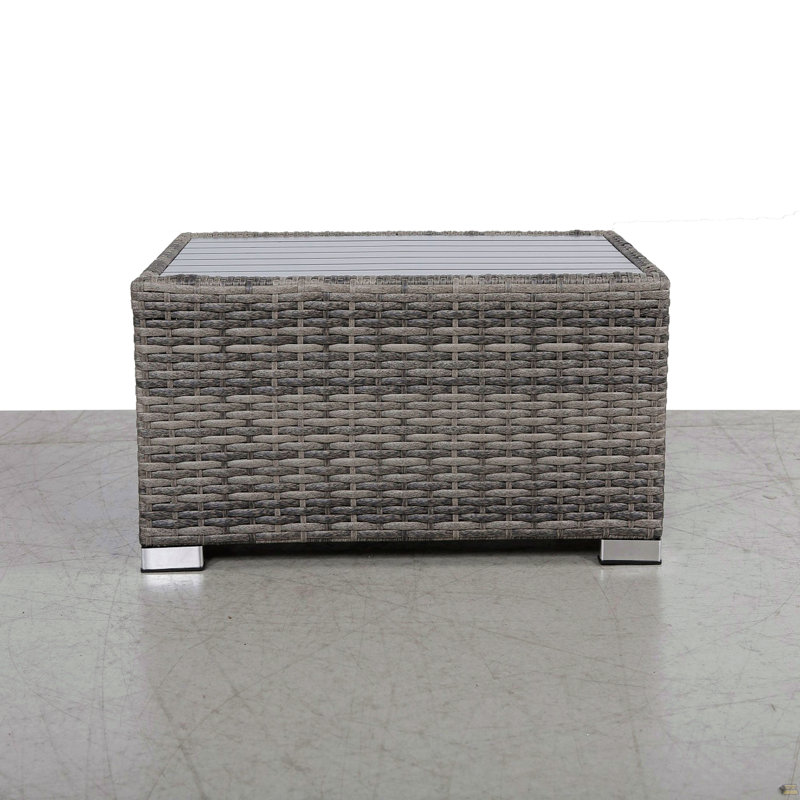 Slatted Side Table With Top