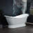 69" L x 28" W Freestanding Soaking Acrylic Double Ended Pedestal Tub (7-Inch Faucet Drillings)-86044225