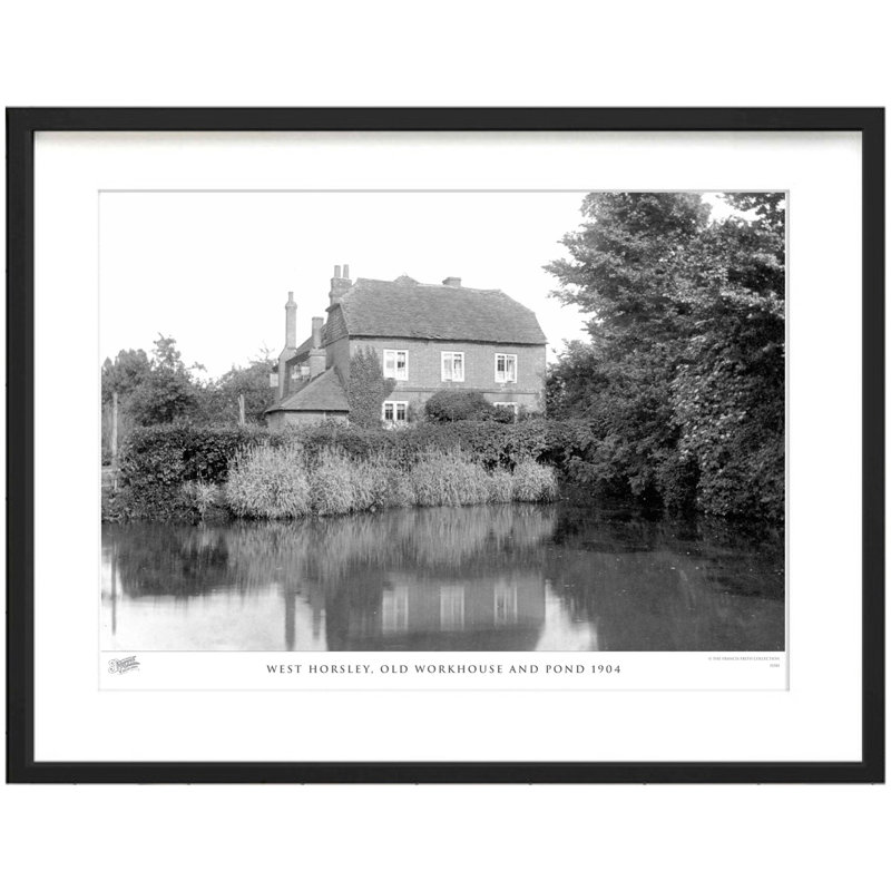 West Horsley, Old Workhouse And Pond 1904 by Francis Frith - Single Picture Frame Print, 40cm H x 50cm W x 2.3cm D
