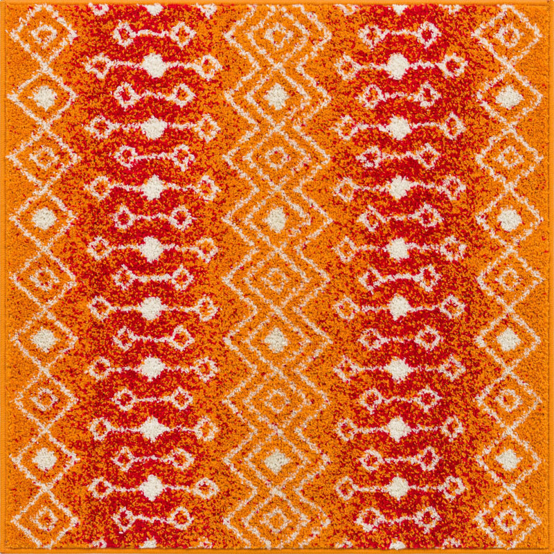 Abstract Indoor Rug, Square 3'3"