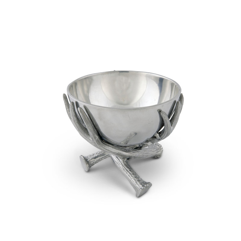 Arthur Court Designs Antler Aluminum Salad Bowl