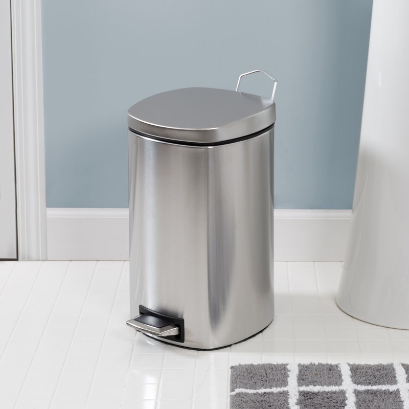 Poubelle à pédale en acier inoxydable 3,17 gallons