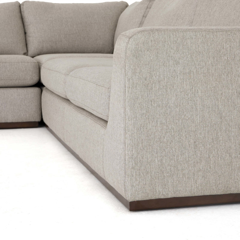 Canapé modulaire Berger, Terre de Sienne argentée Aldred