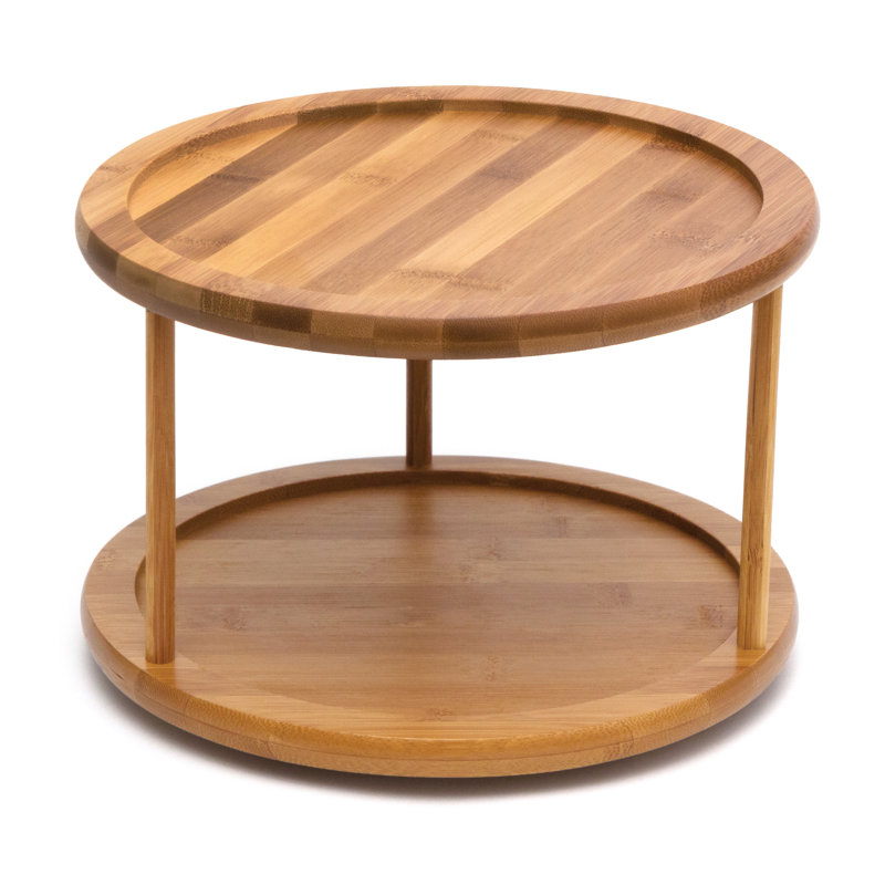 Bamboo 2-tier Turntable