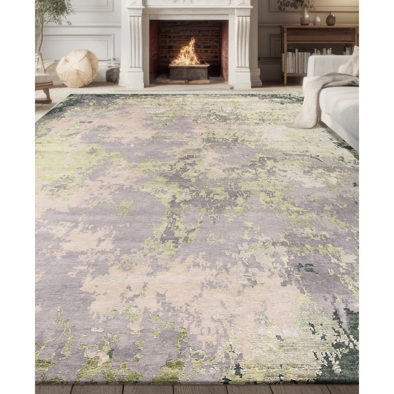 Area Rug in Gray, Rectangle 8' x 10'