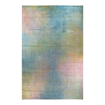 One-of-a-Kind 18' 2" X 12' 1" New Age Wool Area Rug Light Blue