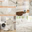 Ensemble de couette 7 pièces beige à plis piqués-137791649