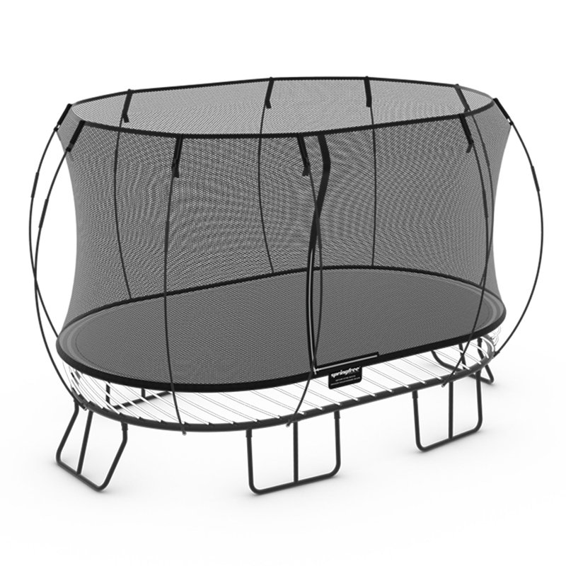 4 Piece Springfree Trampoline 13' Oval Backyard Trampoline with Safety Enclosure