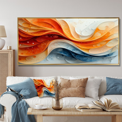Abstrait fugue blanche et bleue en couleur IV - Abstrait spirales sur toile