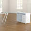 L-Shaped Glass Top Executive Desk